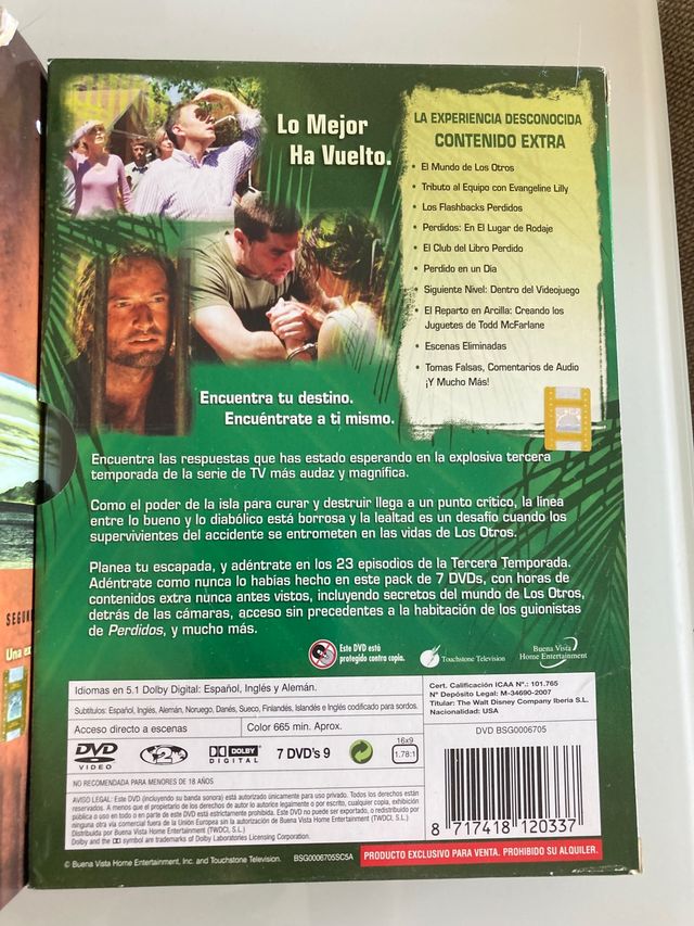 Las Tres temporadas de Perdidos DVD