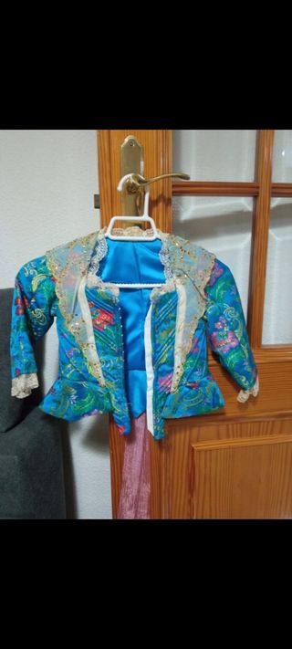 Traje de fallera, con corpiño de 3-4 años