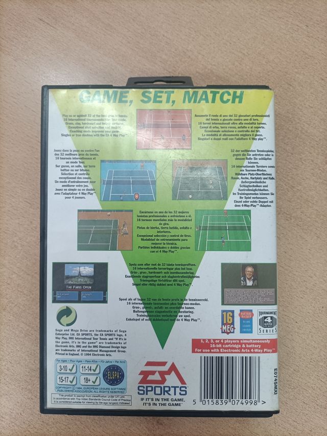 Tenis Sega Mega Drive