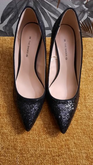 zapatos purpurina C&A