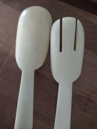 cucchiai da insalatiera Africani in legno effetto