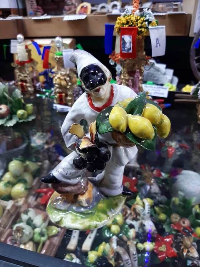 Pulcinella in porcellana cm15