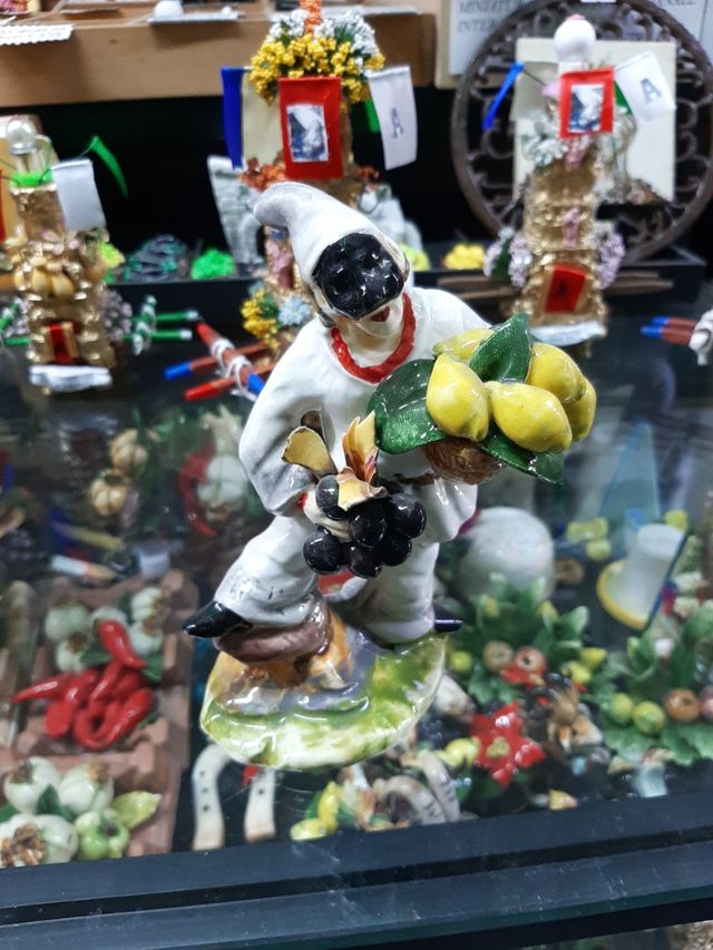 Pulcinella in porcellana cm15