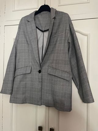Blazer de cuadros oversize