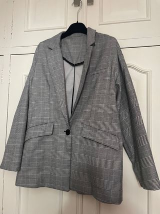 Blazer de cuadros oversize