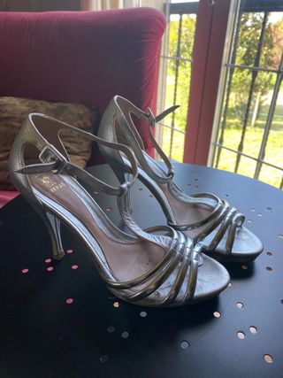 Sandalias Piepas plateadas t39