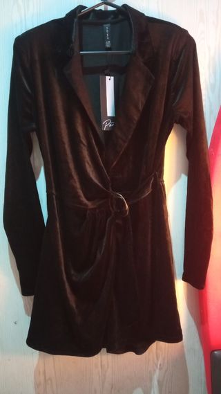 Mono de fiesta negro corto terciopelo S