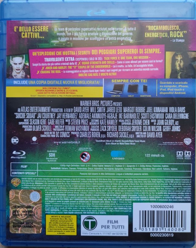 Blue-ray Suicide Squad