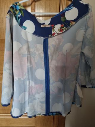 Blusa de fiesta señora estampada talla 46