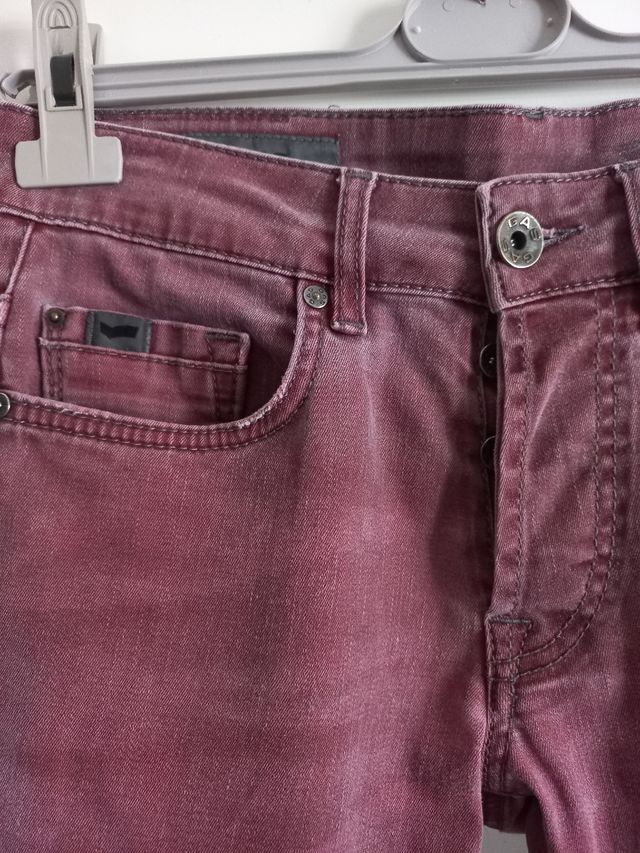Calzoni Gas taglio jeans color vinaccia