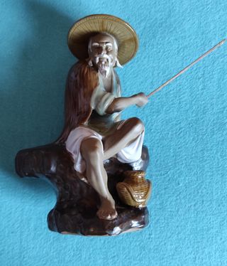 Figura pescador vintage colecionable