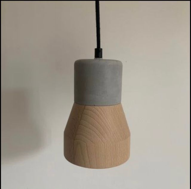 Specimen cement wood lamp
