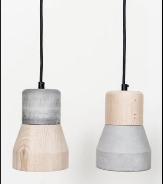 Specimen cement wood lamp