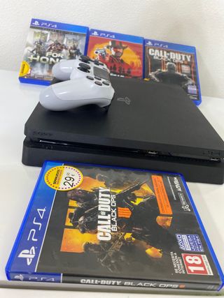 Vendo PS4 Slim de 1 TB con 4 juegos y 1 mando