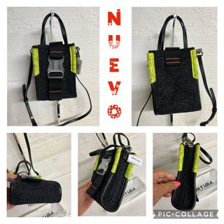 Bolso DOBLE ASA BIMBA Y LOLA NUEVO negro/fluor