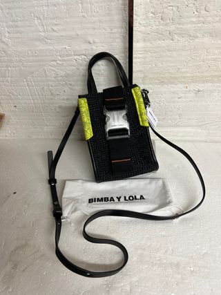 Bolso DOBLE ASA BIMBA Y LOLA NUEVO negro/fluor