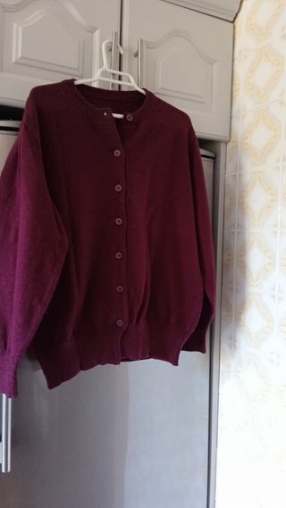 Chaqueta cárdigan. jersey. liso. Primavera. Suave