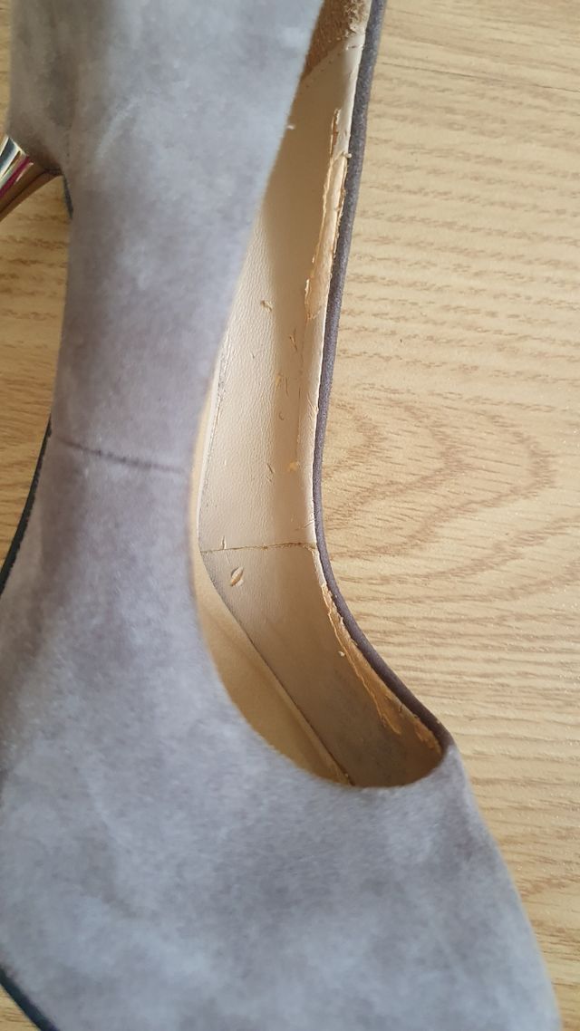 Zapatos de tacón beige-gris Zara Woman 36