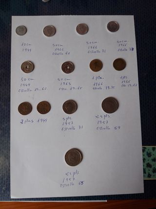 Lote monedas época franquista