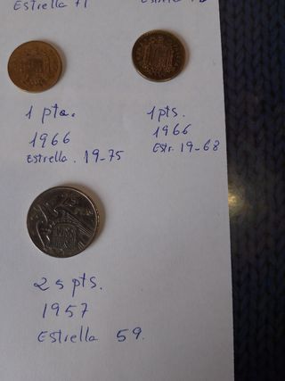 Lote monedas época franquista
