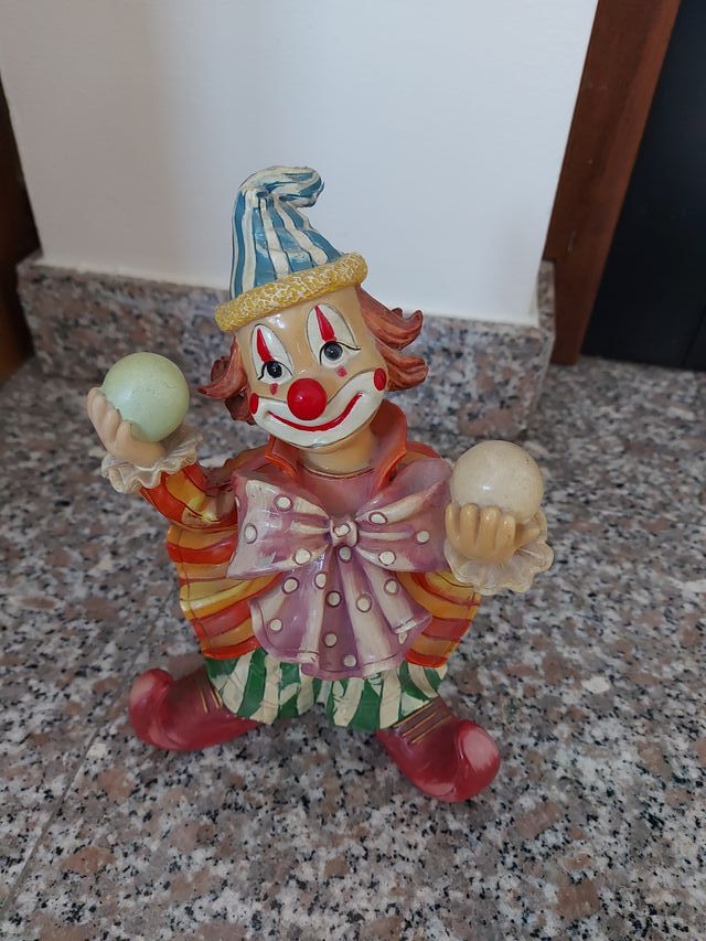 Salvadanaio pagliaccio in ceramica