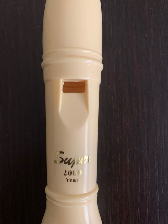 Flauta escolar de plástico. Nueva