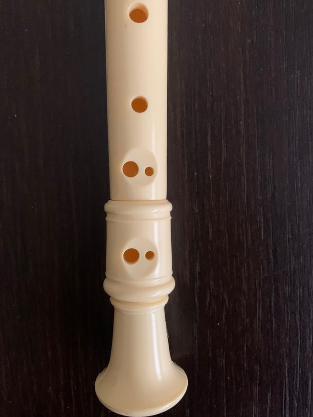 Flauta escolar de plástico. Nueva