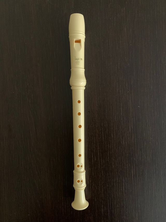 Flauta escolar de plástico. Nueva