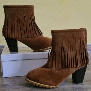 Botines de flecos mujer