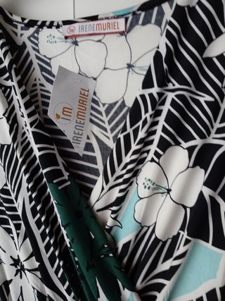 Vestido largo floral T-M/L