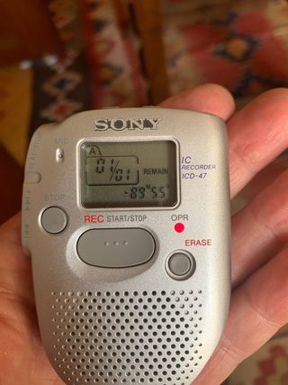 Grabadora de voz digital Sony