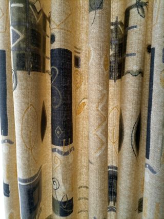 cortinas + bando + 2 fundas cojín + agarraderas