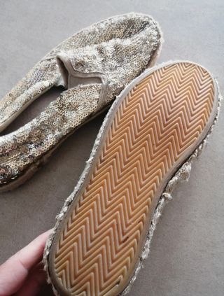 #espadrillas dorate paillettes