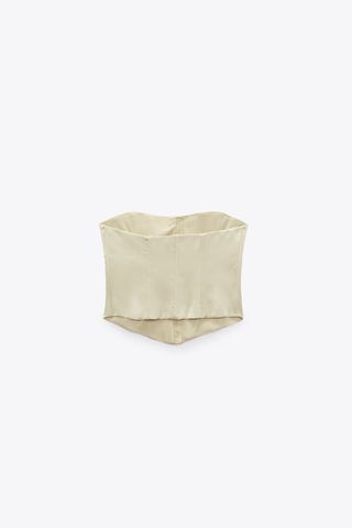 Corsé satén verde - Zara