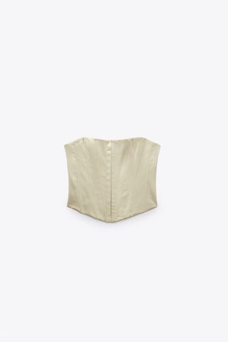 Corsé satén verde - Zara