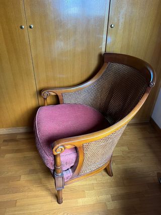 2 poltrone, poltrone in legno di noce. Prezioso!