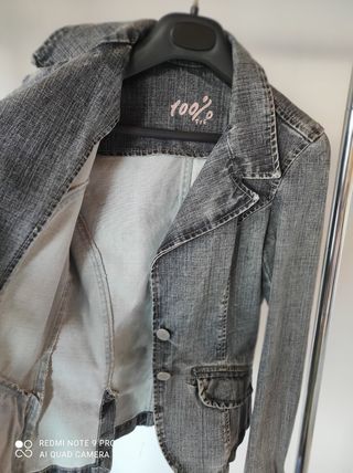 chaqueta tejana negra