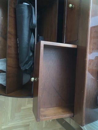 Zapatero  madera Con dos cajones