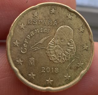 Moneda 20 Centimos 2018 Exceso de Metal