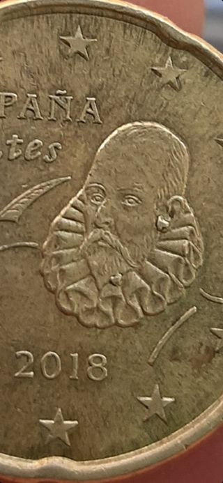 Moneda 20 Centimos 2018 Exceso de Metal