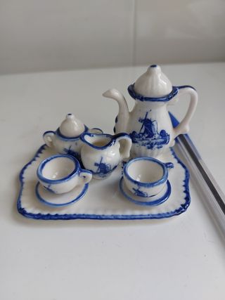 Juego de café mini de porcelana