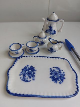 Juego de café mini de porcelana