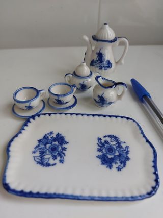 Juego de café mini de porcelana