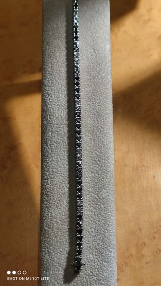 pulsera riviere oro blanco con brillantes 