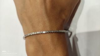 pulsera riviere oro blanco y brillantes