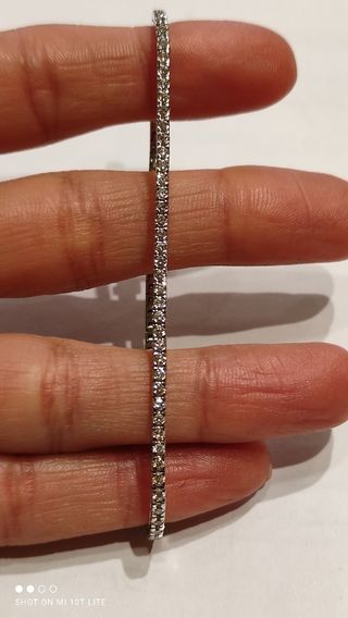 pulsera riviere oro blanco y brillantes