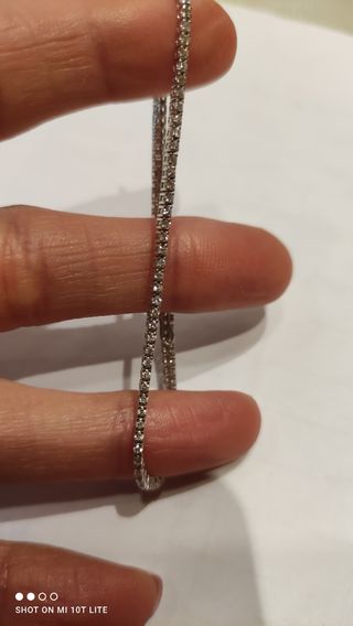 pulsera riviere oro blanco con brillantes 