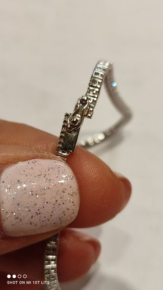 pulsera riviere oro blanco con brillantes 