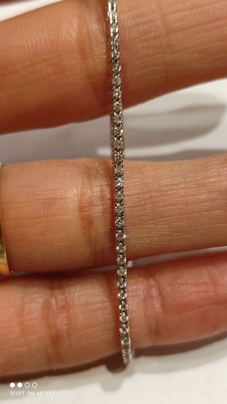 pulsera riviere oro blanco con brillantes 
