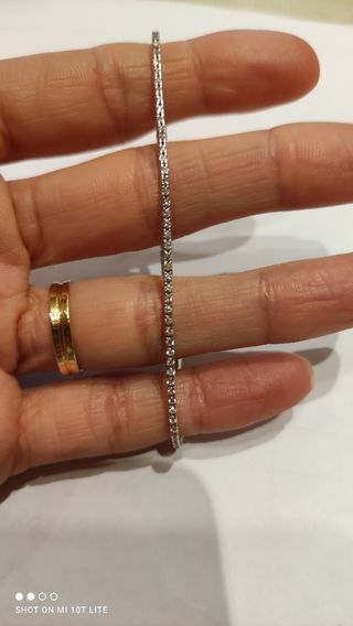 pulsera riviere oro blanco con brillantes 
